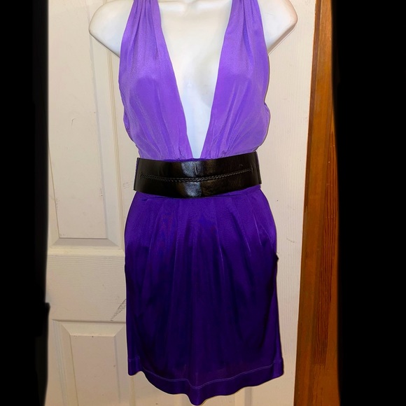 bebe Dresses & Skirts - Bebe Color block plunge dress Size XXS Cocktail Dress